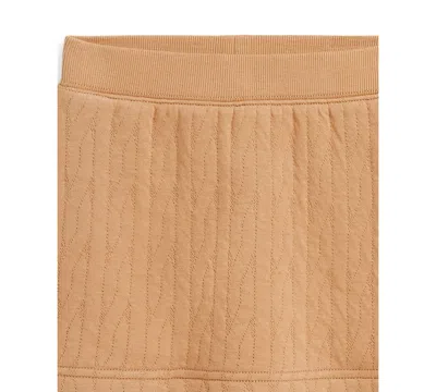Polo Ralph Lauren Girls 7-16 Quilted Cable-motif Skirt In Brown