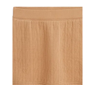Polo Ralph Lauren Girls 7-16 Quilted Cable-motif Skirt In Brown