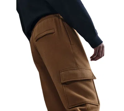 Nike Embroidered-logo Track Pants In Brown