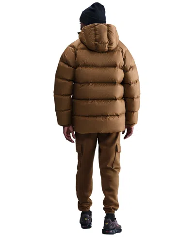 Nike Embroidered-logo Track Pants In Brown