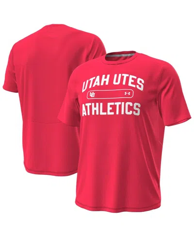 Under Armour Men's Red Utah Utes Sideline Knockout T-shirt In Red
