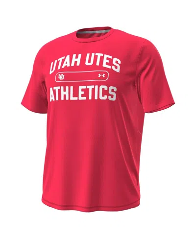 Under Armour Men's Red Utah Utes Sideline Knockout T-shirt In Red
