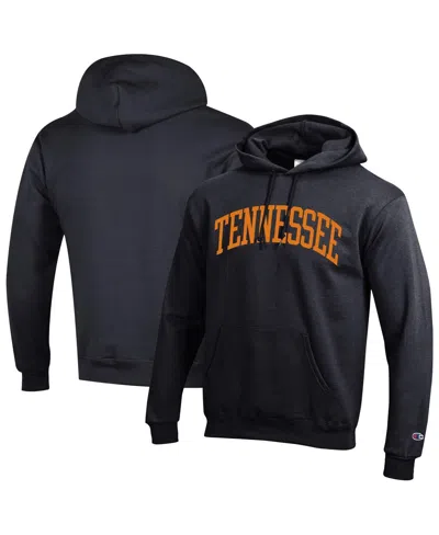 Champion Men's Black Tennessee Volunteers Basic Arch Fleece Pullover Hoodie In Black