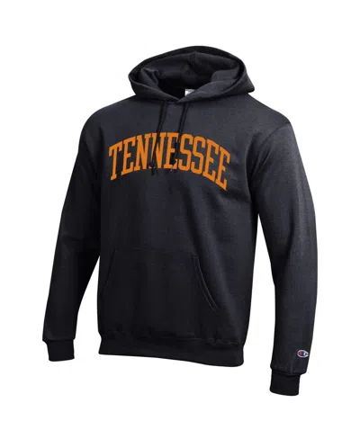 Champion Men's Black Tennessee Volunteers Basic Arch Fleece Pullover Hoodie In Black