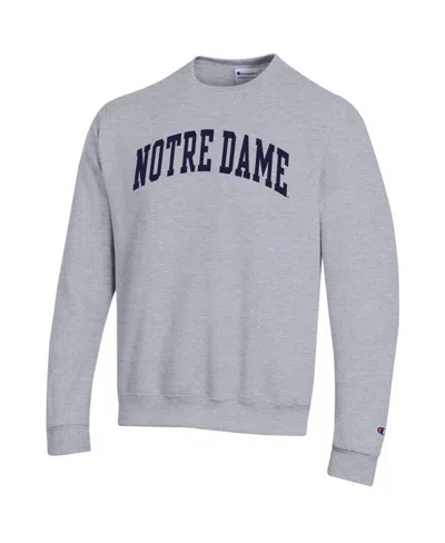 Champion Heather Gray Georgetown Hoyas Basic Arch Fleece Pullover Sweatshirt In Gray