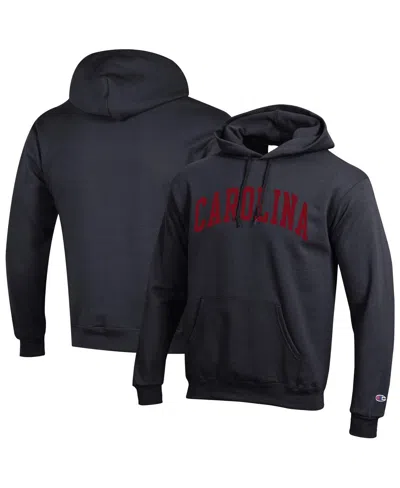 Champion Men's Black South Carolina Gamecocks Basic Arch Fleece Pullover Hoodie In Black