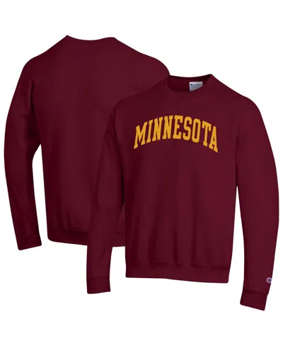 Champion Men's Maroon Minnesota Golden Gophers Basic Arch Fleece Pullover Sweatshirt In Multi