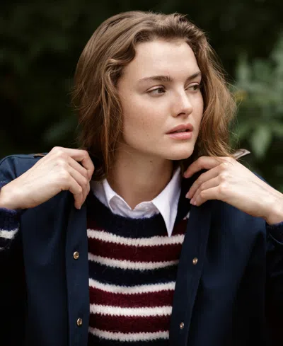 French Connection Denim Barn Jacket In Blue