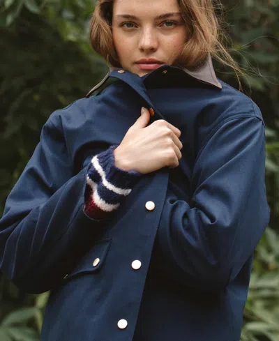 French Connection Denim Barn Jacket In Blue