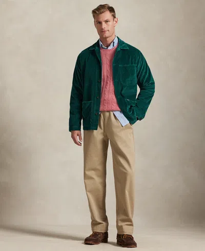 Polo Ralph Lauren Men's Corduroy Utility Long Sleeve Overshirt In Green