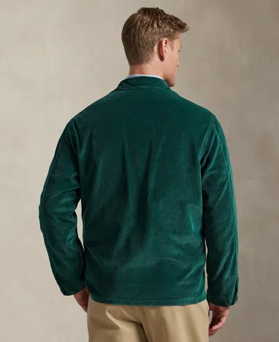 Polo Ralph Lauren Men's Corduroy Utility Long Sleeve Overshirt In Green