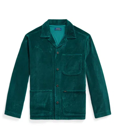Polo Ralph Lauren Men's Corduroy Utility Long Sleeve Overshirt In Green
