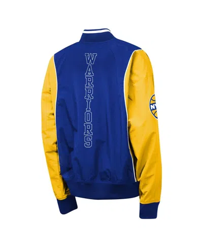 Outerstuff Big Boys And Girls Royal/gold Golden State Warriors Two-pointer Full-zip Windbreaker Jacket In Multi