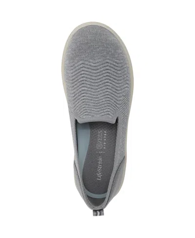 Lifestride Women's Boulevard Washable Round Toe Slip Ons In Gray