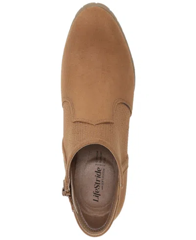 Lifestride Women's Matilda Zipper Short Booties In Brown