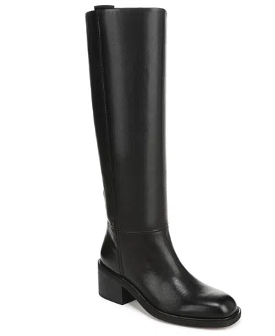 Franco Sarto Women's Niva Wide Calf Round Toe Zip Tall Boots In Black