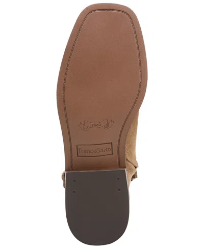 Franco Sarto Women's Gillian Round Toe Zip Short Boots In Brown