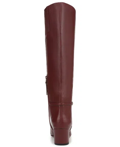 Franco Sarto Women's Sorelina Square Toe Zip Tall Boots In Burgundy