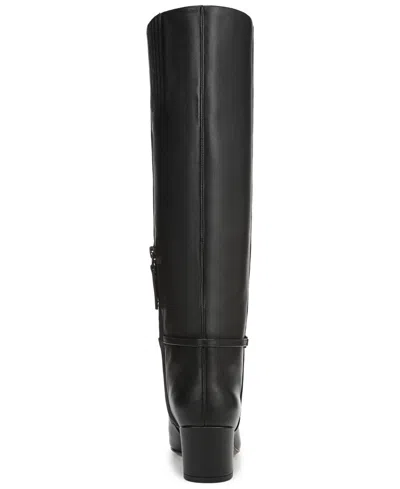 Franco Sarto Women's Sorelina Wide Calf Square Toe Zip Tall Boots In Black