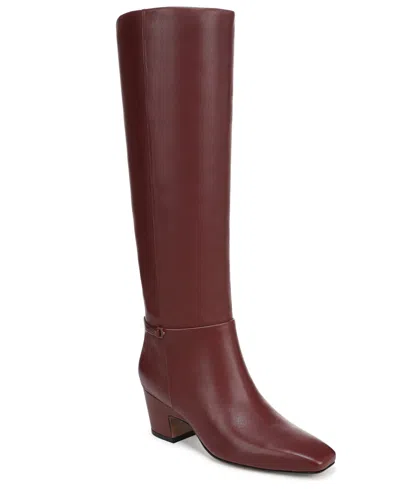 Franco Sarto Women's Sorelina Square Toe Zip Tall Boots In Burgundy