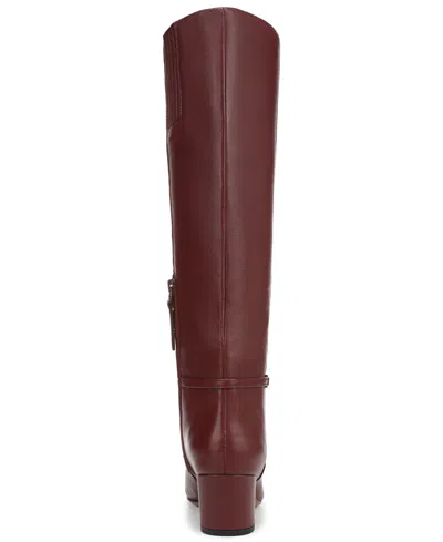 Franco Sarto Women's Sorelina Square Toe Zip Tall Boots In Burgundy
