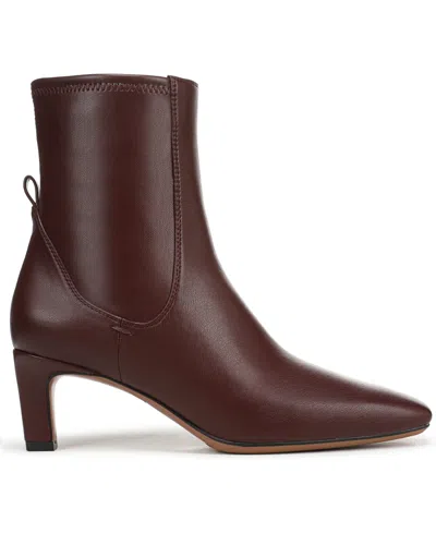 Franco Sarto Women's Tarrin Square Toe Zip Short Boots In Brown