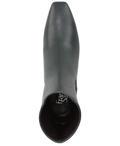 Franco Sarto Women's Tarrin Square Toe Zip Short Boots In Gray