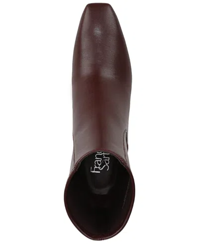 Franco Sarto Women's Tarrin Square Toe Zip Short Boots In Brown