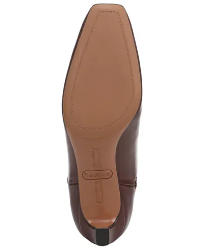 Franco Sarto Women's Tarrin Square Toe Zip Short Boots In Brown