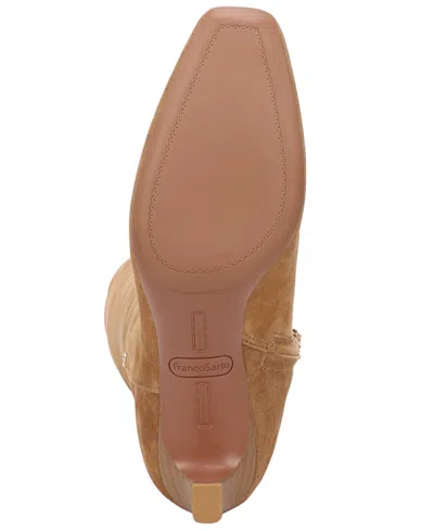 Franco Sarto Women's Timmy Square Toe Zip Tall Boots In Brown