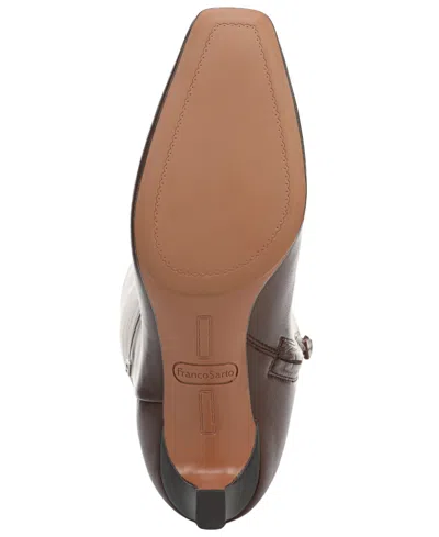 Franco Sarto Women's Timmy Wide Calf Square Toe Zip Tall Boots In Brown