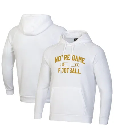 Under Armour Men's White Notre Dame Fighting Irish 2025 Sideline Rival Fleece Hoodie In White