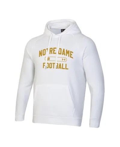 Under Armour Men's White Notre Dame Fighting Irish 2025 Sideline Rival Fleece Hoodie In White