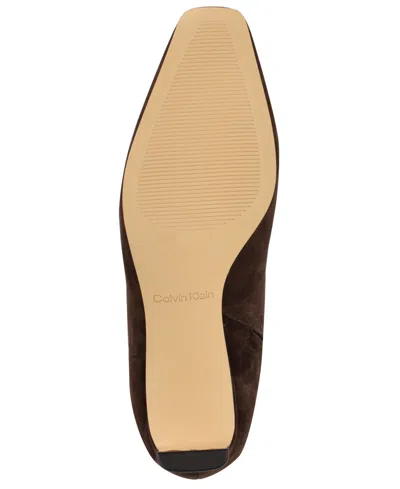 Calvin Klein Women's Caterine Tall Square Toe Boots In Brown
