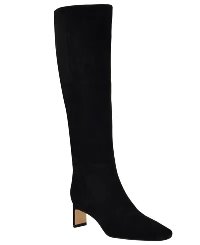 Calvin Klein Women's Caterine Tall Square Toe Boots In Black