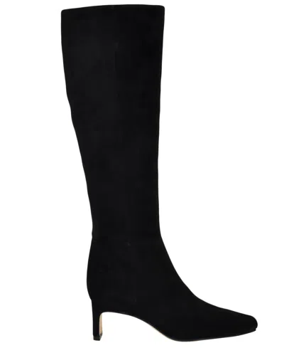 Calvin Klein Women's Caterine Tall Square Toe Boots In Black
