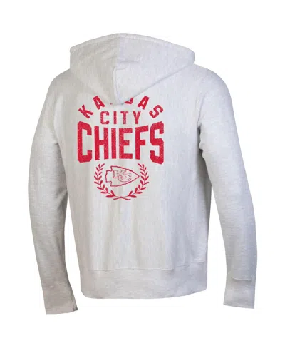 Champion Men's Heather Gray Kansas City Chiefs Reverse Weave Full-zip Hoodie In Gray