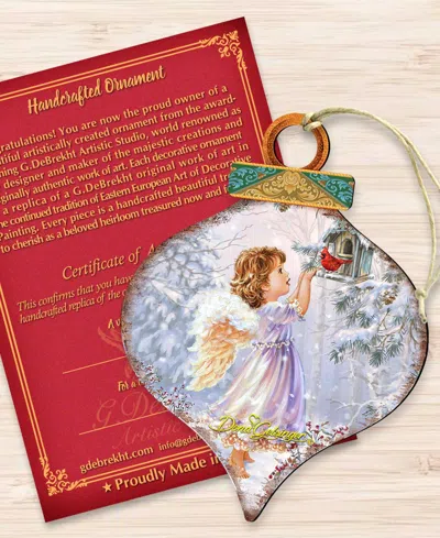 Designocracy Red Robin Woodland Angel Ornament In Multi | ModeSens