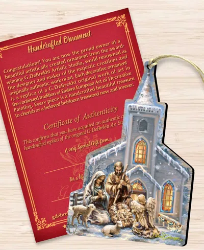 Designocracy Nativity At The Chapel Wooden Ornament In Multi