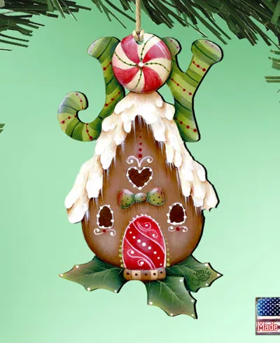 Designocracy Joy Gingerbread House Holiday Ornament In Multi