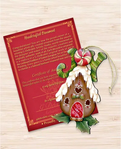 Designocracy Joy Gingerbread House Holiday Ornament In Multi