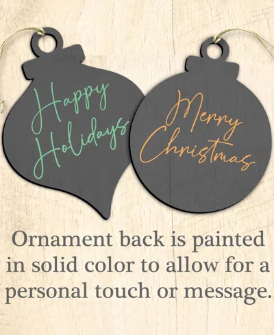 Designocracy Frosty Wooden Holiday Ornament In Multi