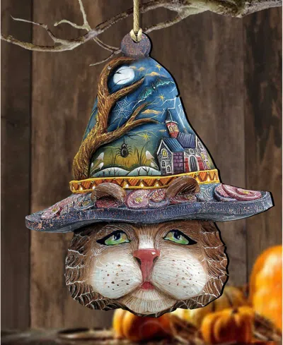 Designocracy Eve Cat Holiday Wood Christmas Ornament In Multi