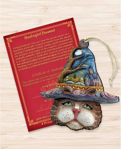 Designocracy Eve Cat Holiday Wood Christmas Ornament In Multi