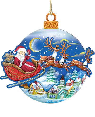 Designocracy Up-up And Away Wood Christmas Ornament In Multi