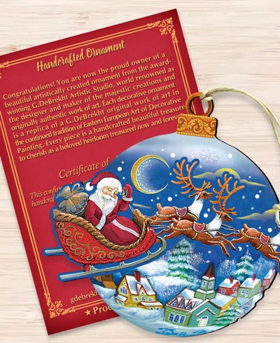 Designocracy Up-up And Away Wood Christmas Ornament In Multi