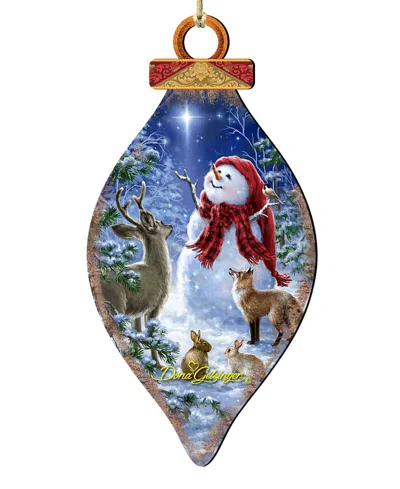 Designocracy Heaven And Snowman Christmas Ornament In Multi
