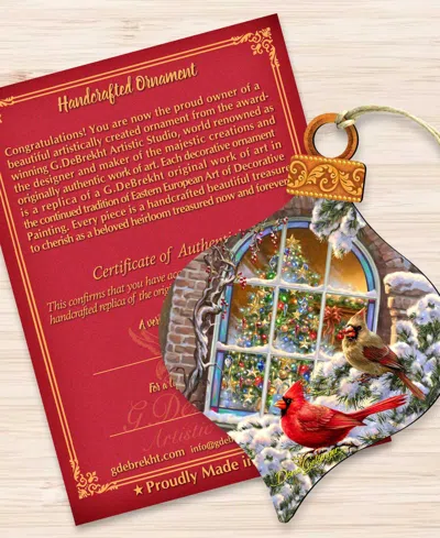 Designocracy Winter House Cardinals Holiday Ornament In Multi