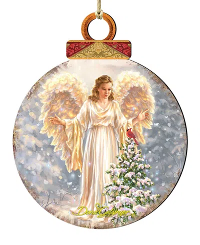 Designocracy Woodland Angel Wood Christmas Ornament In Multi
