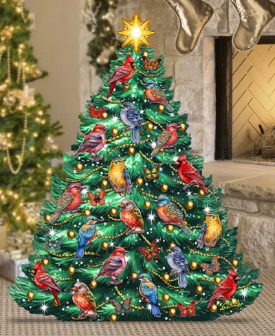 Designocracy Christmas Birds Tree Holiday Decor In Multi